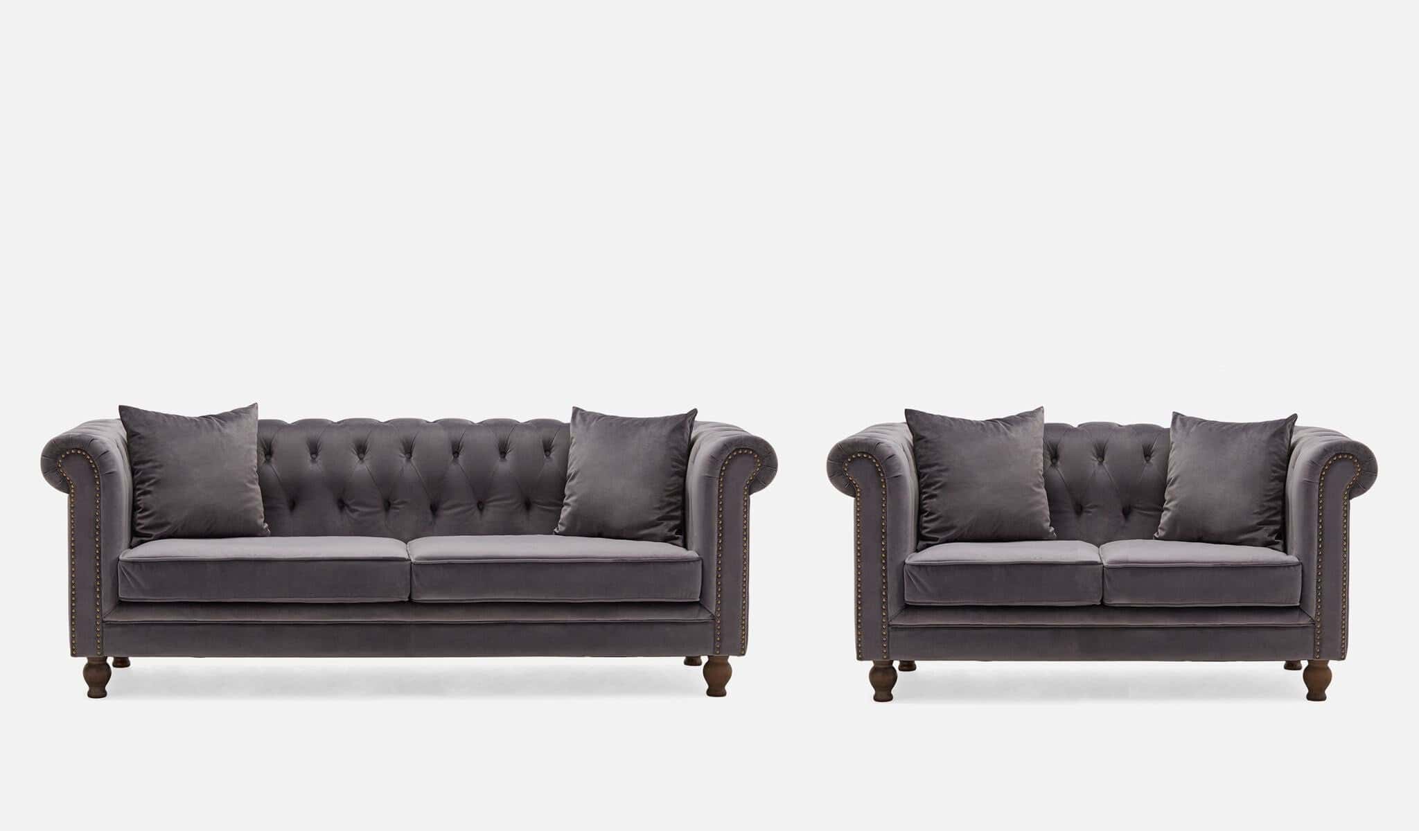 Chesterfield Velvet Sofa 2 Seater Victor's Choice Furniture