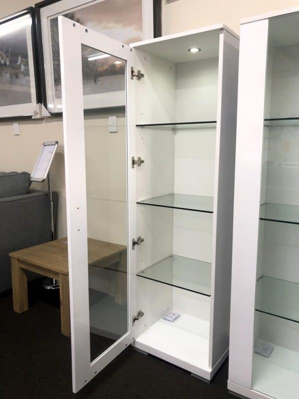 Coco White Gloss Display Unit Glass Door Victor's Choice Furniture
