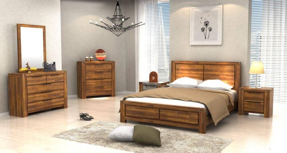 Aston Bedroom Set Acacia Wood Victor's Choice Furniture