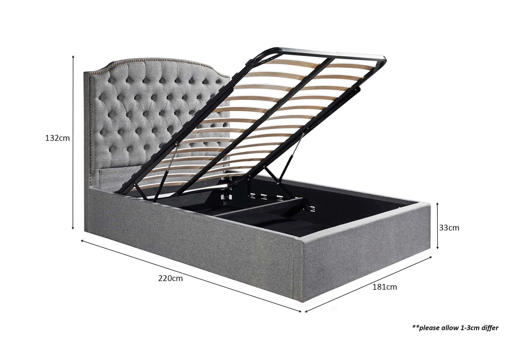 Hamber King Bed Gas Lift Storage Victor's Choice Furniture