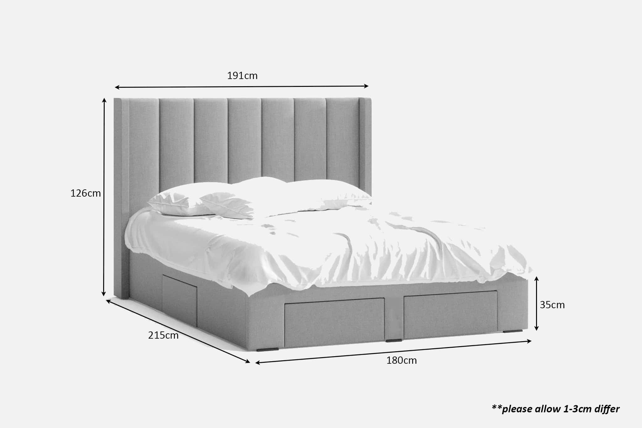 Willmore King Bed With Storage 4 Drawers Victor's Choice Furniture