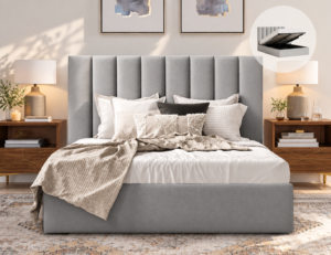 Banff Gas Lift Storage Double Bed With Pocket Spring Mattress