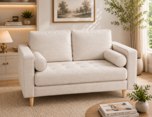 Tommy Beige Fabric Sofa 2 Seater