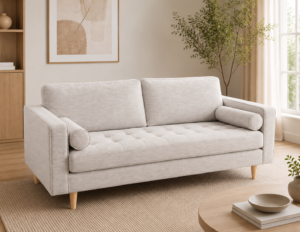 Tommy Beige Fabric Sofa 3 Seater
