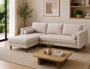 Tommy Fabric Corner Sofa Beige