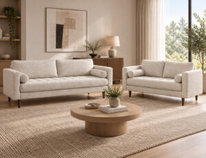 Tommy Fabric Sofa Set 2+3 Seater Beige