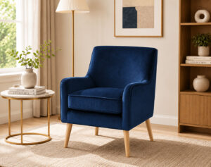 Anita Blue Velvet Armchair
