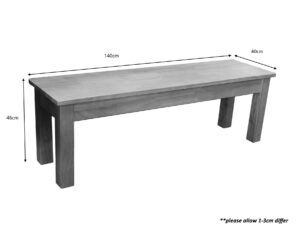lotus bench size