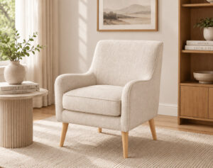 Anita Beige Fabric Armchair
