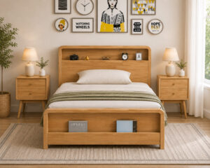 [Pre-Sale | ETA Mid Sep] Brooklyn King Single Bed Solid Rubber Wood