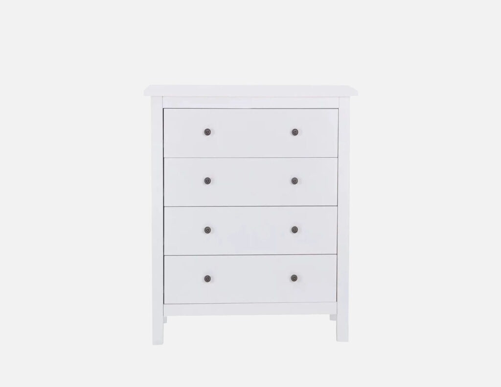 Drawer - Lisa king Drawer カットソー Lisa White Tallboy 4 Drawers Chest