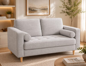 Tommy Grey Fabric Sofa 2 Seater