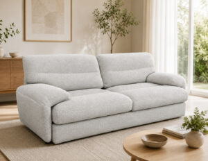 Amalfi Grey Fabric Sofa 3 Seater