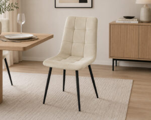 Kodak Beige Velvet Dining Chair - Set of 6