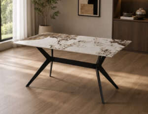 [Pre-Sale | ETA Mid July] Pandora Marble Ceramic Dining Table 1800mm