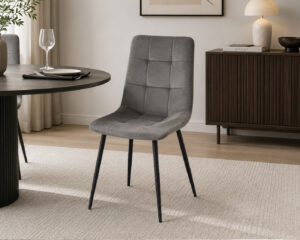 Kodak Grey Velvet Dining Chair - Set of 6