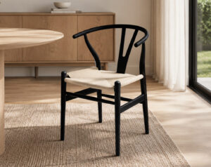 [Pre-Sale | ETA Late Aug] Black Wishbone Y Replica Dining Chair x 4