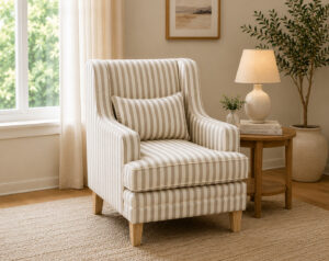 Bondi Armchair Beige Stripe