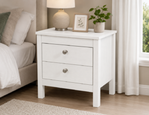 Hampton White Bedside Table
