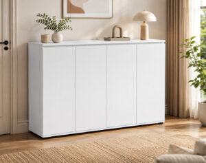 Bella White Shoe Cabinet