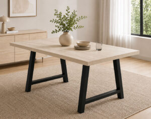 Russell Dining Table 160×90cm Travertine Color