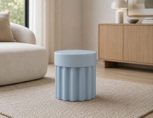 Harry Side Table Storage Stool Blue