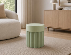 Harry Side Table Storage Stool Green