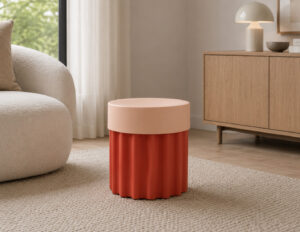 Harry Side Table Storage Stool Red