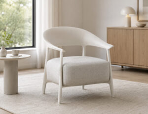 Milo White Armchair