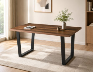 Umber Dining Table 160×90cm Walnut Color