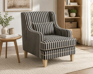 Bondi Armchair Black Stripe