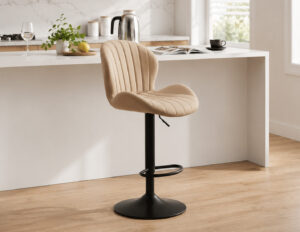 Turin Micro Suede Barstool Beige - Set of 4